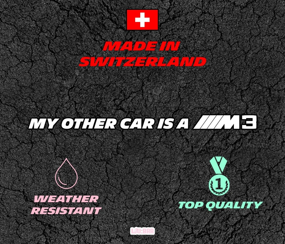 MI OTRO COCHE ES UN BMW M3 Motorsport - Calcomanía para ventana de parachoques de coche etc. Foto 3 de 3