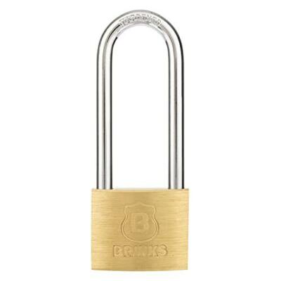 BRINKS - 40mm Solid Brass Keyed Padlock with 2.5  Shackle Clearance,