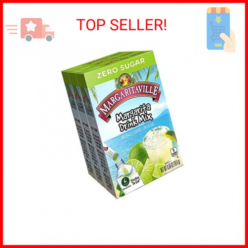 Margaritaville Singles To Go Water Drink Mix - Pina Colada Flavored, Non-Alcoholic Powder Sticks 12 Boxes 6 Packets 72 Total Servings 0 65 Ounce Pack 12 - View #4
