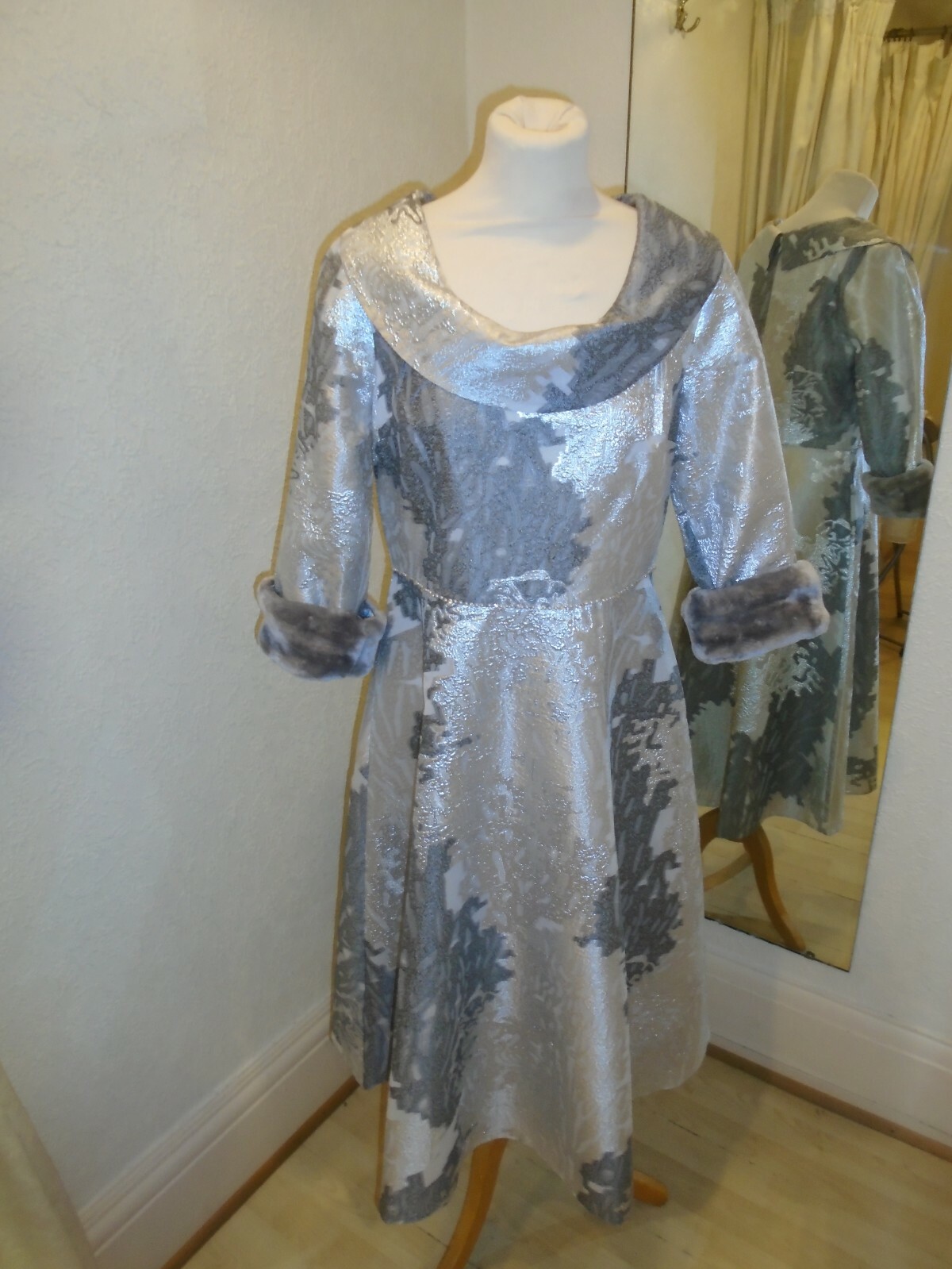 silver pearl dress