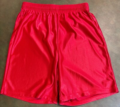 New  Alleson Game And Practice Dazzle Cloth Shorts, Youth M, Red