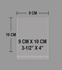 50 Clear Resealable Self Adhesive Seal Cello Lip Tape Plastic bags 3-1/2 x 4 in