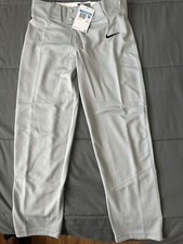 New Nike Vapor Select High Baseball Pants Gray BQ6440-052 Boys Size Medium