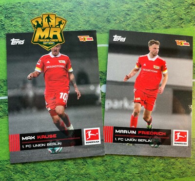 Topps Bundesliga Stars der Saison 2020 2021 2x Union Berlin # Kruse Friedrich