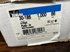 Ideal 4 Port Push In Wire Connector, 30-186 M...