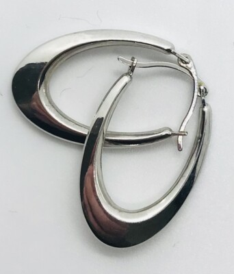 CREOLEN OHRRINGE 9 KT WEISSGOLD 375 TOP ZUSTAND