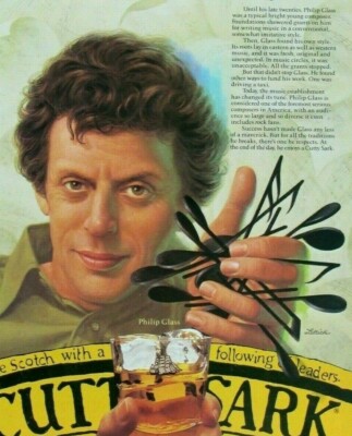 Phillip Glass History 12 Notes Cutty Sark Vintage 82 Original Print Ad 8.5 x 11''