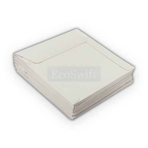 30 - 6 x 6 EcoSwift White CD/DVD Photo Ship Flats Cardboard Envelope Mailers 6x6 - Picture 7 of 7