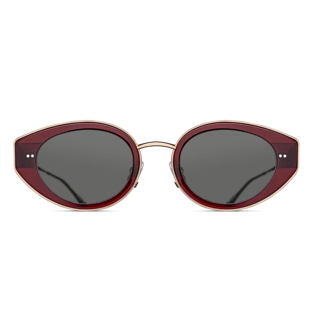 Matsuda M3120 Cat Eye Sunglass | Bordeaux - Pale Gold | Grey Solid