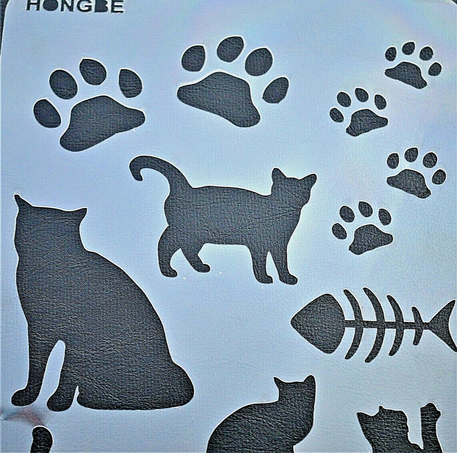 Cat Wall Stencil Pattern Reusable Plastic Template Cats Kitten Paws
