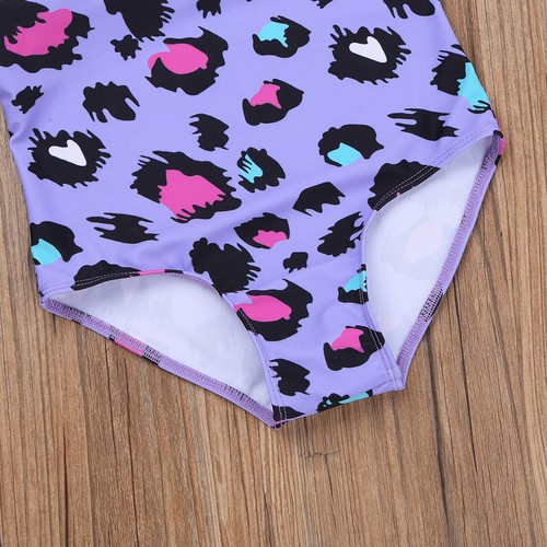 UK Kids Girls Leotards One-piece Ballet Dance Jumpsuit Gymnastics Workout Romper - Picture 19 of 55