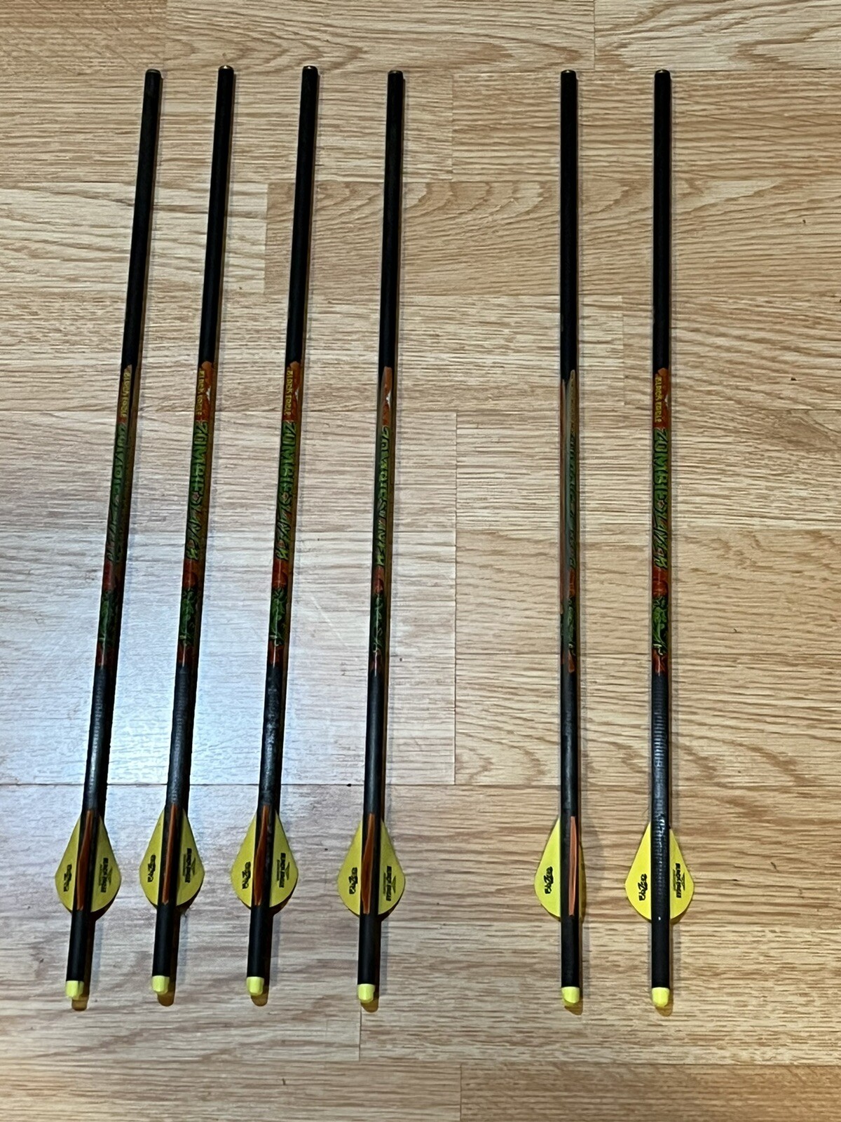20” Black Eagle Zombie Slayer Arrow Bolts 6 Pack. .001 Straightness