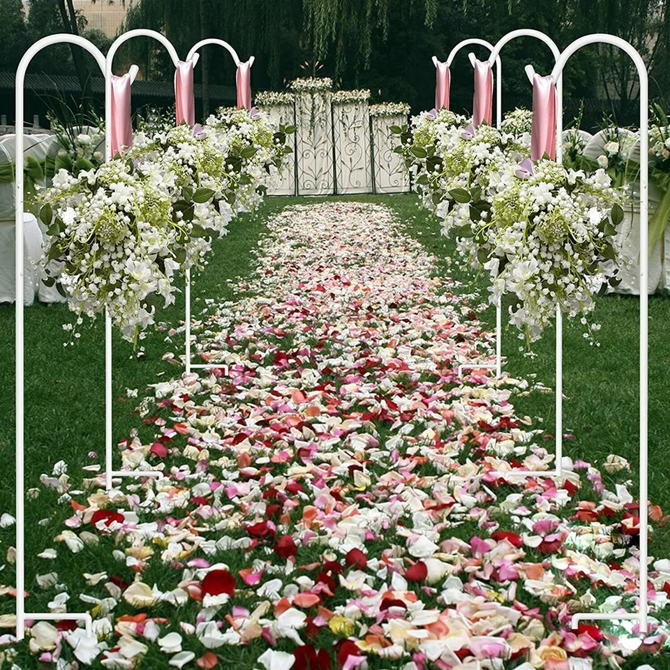 8x Schäferhaken Weiß Laternenhalter Hochzeit Gartenstab Hirtenhaken