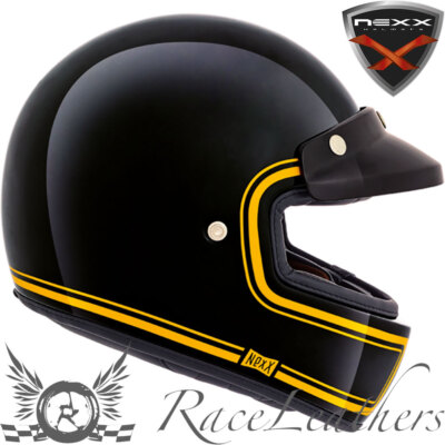 NEXX XG100 DEVON RETRO MOTORRADHELM + CLIP ON GOGGLE STYLE GESICHTSSCHUTZ