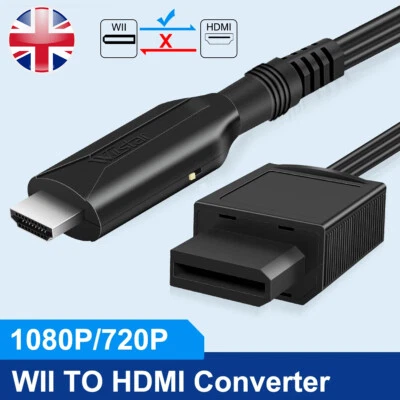 Wii to HDMI Adapter Converter Cable Full HD 1080P Plug & Play for Television PC