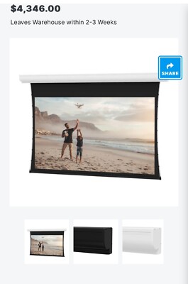 da lite projection screen 94  Electrol Tensioned  (50x80). HD Progressive (NIB)