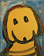 MARK KAZAV  BIG DOG  IMPRESSIONIST CANVAS ORIGINAL OIL  PAINTING  456C3r U54I