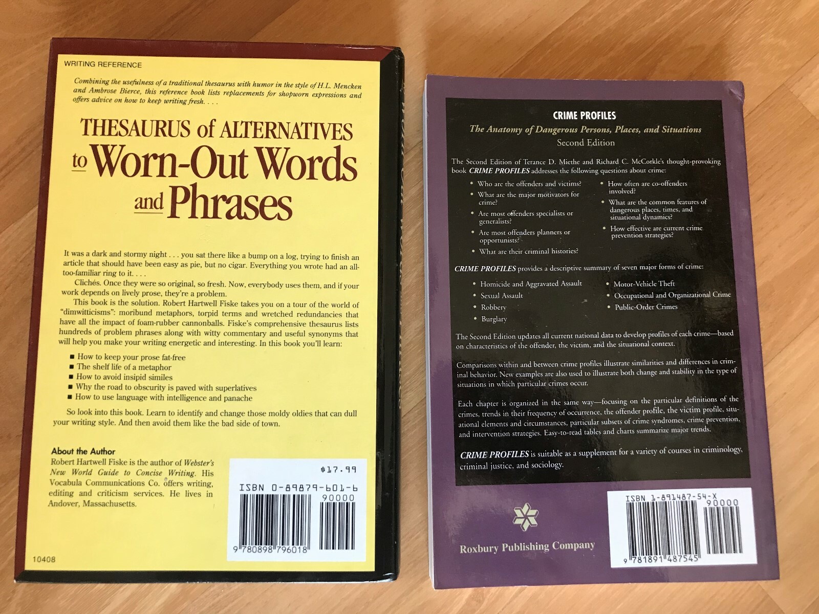 Lot of 7 Practical Guide to Writing Thesaurus Crime Profiles & More