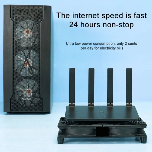120mm 5V USB Powered PC Router Dual Cooling Fans w/Speed Controller High Fan AU - Picture 9 of 17