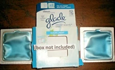 Glade Decor Scents CLEAN LINEN 2 total refills out of box BOX NOT INCLUDED