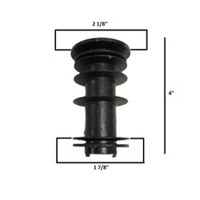 Chromcraft 1 7/8" x 2 1/8" Plastic Insert Bushing For Chair or Stool Set of 6
