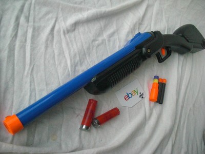 Price Compare Semi WORKING  BLUE Buzz Bee Shot Shotgun Gun nerf SIDE Double Barrel