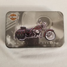 Harley-Davidson Playing Cards In Tin Can 2-Pack An American Legend 1998 VTG -New