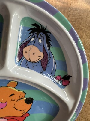 Vintage Zak Designs Disney Winnie The Pooh Melamine Divided Plate