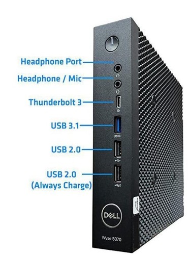WYSE Dell 5070 Thin Client Intel Quad Core 32GB 8GB RAM TPM 2.0 RS232POWER STAND - Picture 3 of 4