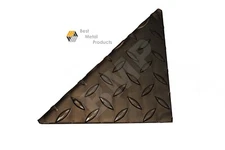 (4) Trailer Step Fender Corner Diamond Plate Brackets 11ga Weld On 1000104