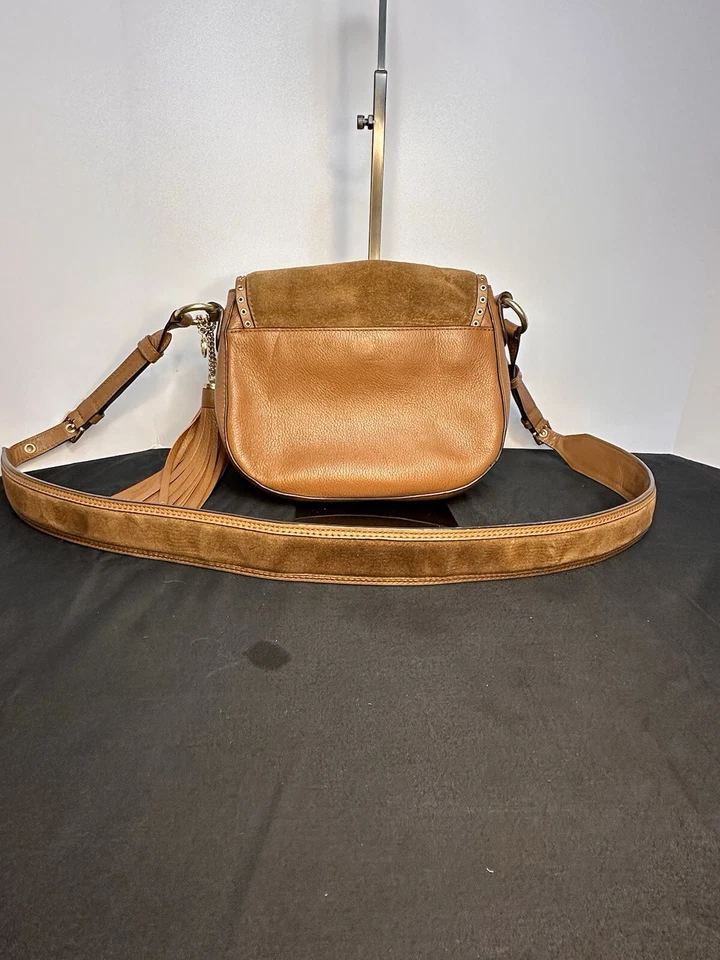 Bolso Michael Kors British Tostado Brooklyn Cuero/Gamuza Sillín, ¡Excelente Estado! Foto 3 de 4