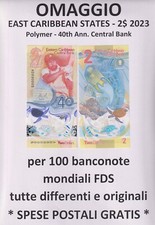 SVENDITA SOTTOCOSTO  - 100 BANCONOTE DIFFERENTI FDS UNC + OMAGGIO + SPESE GRATIS