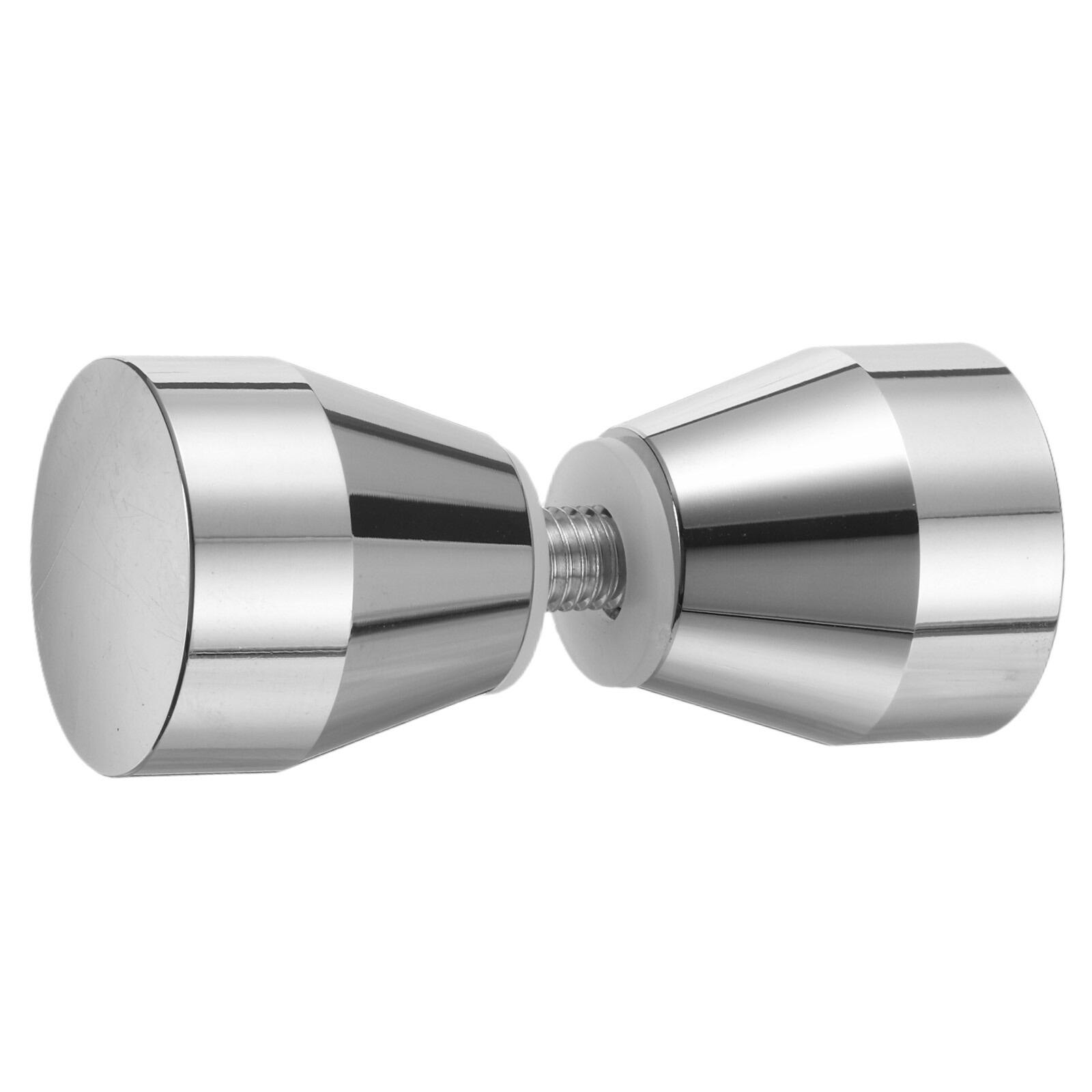 Glass Door Handles, Sliding Shower Doors Knob Pull Handles(Polish Silver，Cone）