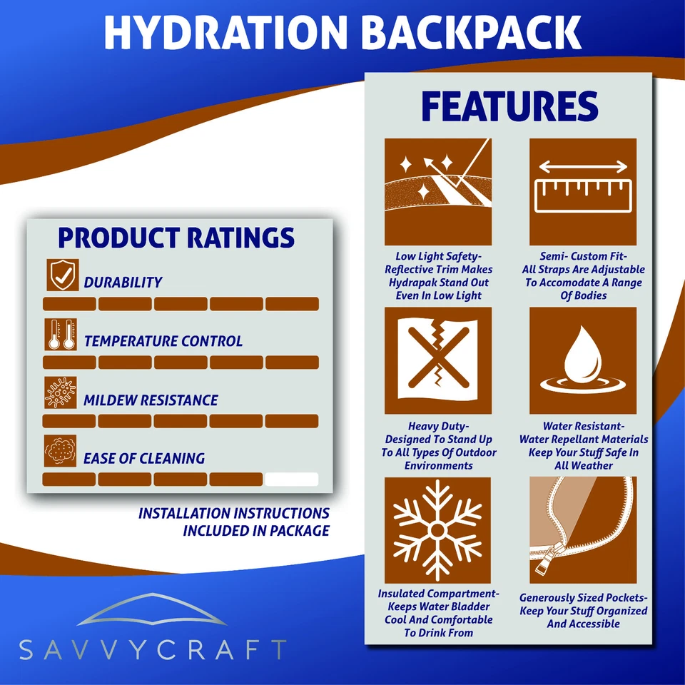 Mochila de hidratación paquete aislante camping senderismo ciclismo 2L vejiga de agua Foto 4 de 4