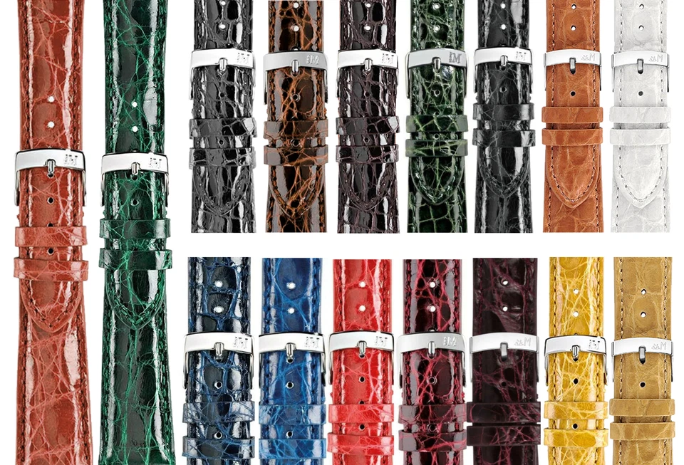 Correa de reloj Morellato Amadeus de cuero de cocodrilo genuino + batería adicional Foto 4 de 4