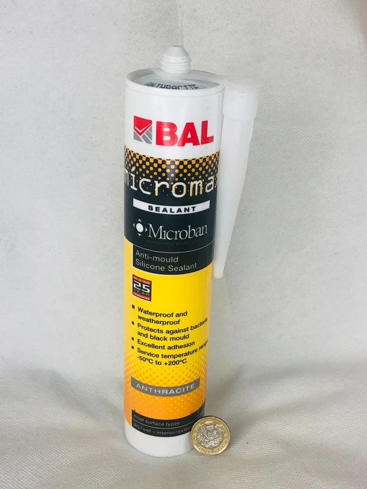 Anti Schimmel Silikon Dichtstoff Anthrazit 310ml Wasserdicht Veraltet Siehe Details - Bild 1 von 4