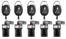 EZ Splitz Fire Cigarillo Cutter & Retractable Lighter Holder - Black - 5 pcs