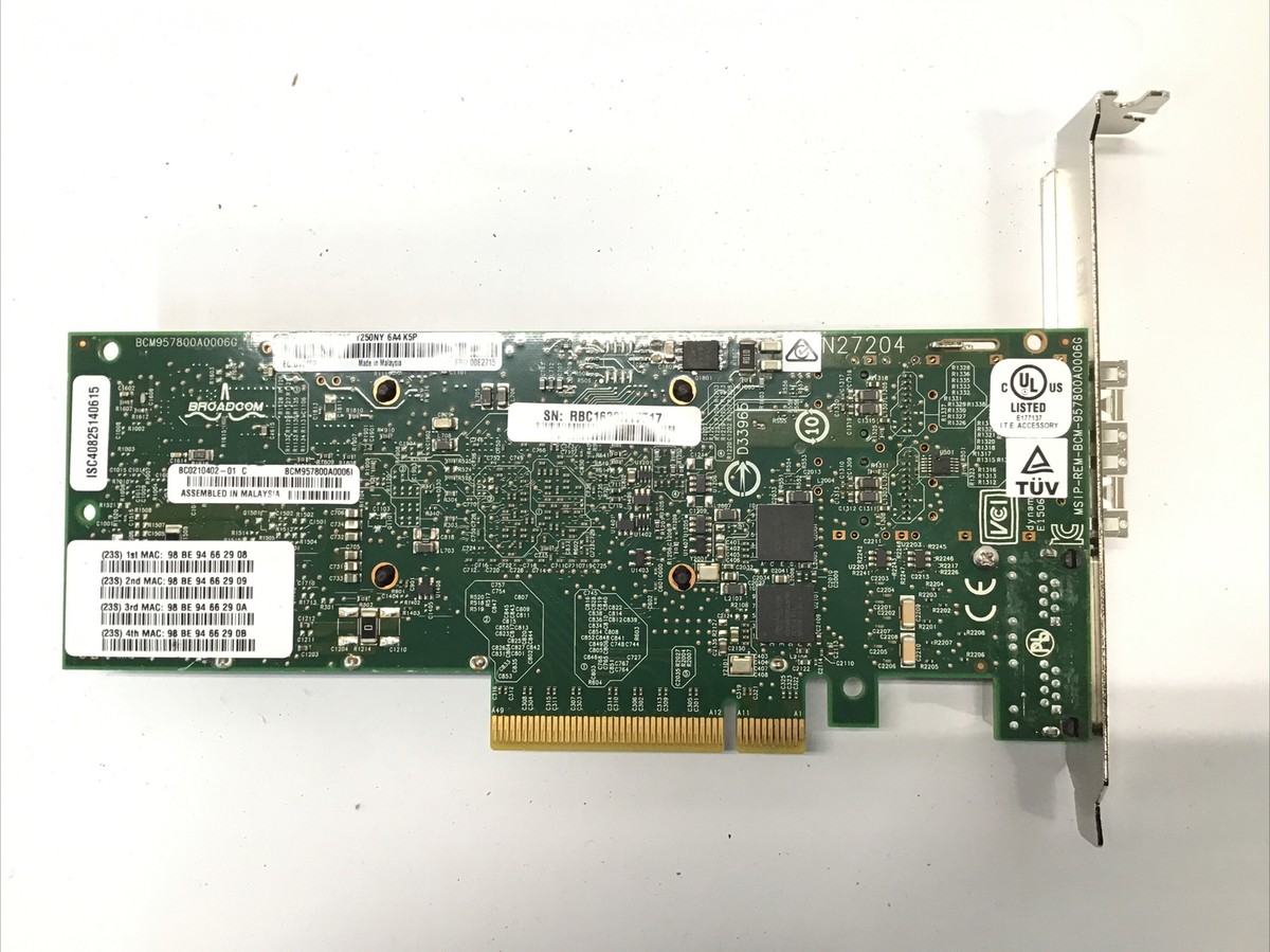 IBM 00E2719 4-Port 10Gb SFP+ 1Gb SR RJ45 Ethernet Copper