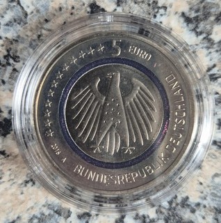 5 Euro Gedenkmünze Planet Erde Polymerring