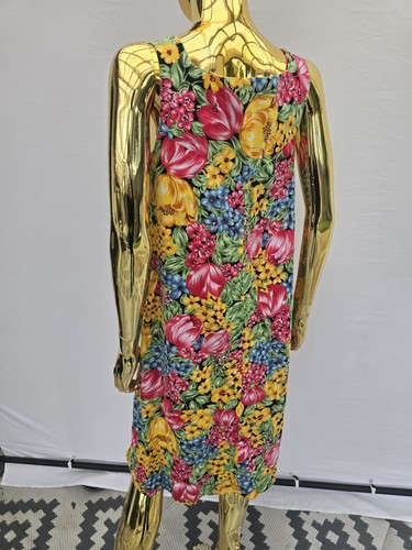 Vintage 1970s Alice Of California Floral Print Sun Dress S/M - Picture 6 of 8