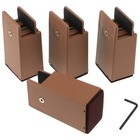  4 Pcs Bed Risers Adjustable Chair Leg Extenders For Height Heavy Duty Furniture