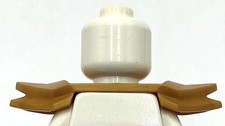 Lego New Pearl Gold Minifigure Armor Shoulder Pads Wide w/ Double Flaps Part