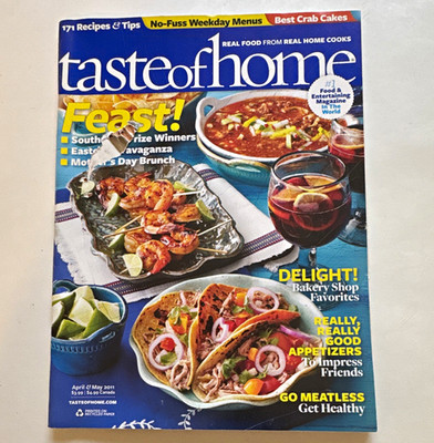 Taste of Home Magazine May 2011 Illustrated English Cooking Recipes Issue
