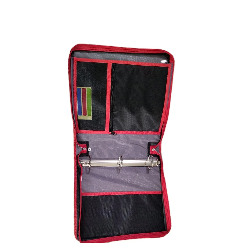 Carpeta de 3 anillas con cremallera Mead Five Star 2" negra/roja mango retro Y2K Foto 4 de 4