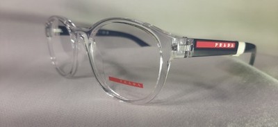 PRADA LINEA ROSSA PS 07PV 2AZ1O1 Crystal Men's 55 mm Eyeglasses