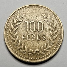 1993 Colombia 100 Pesos - Colombian Coin - Aluminum Bronze - World Coin 