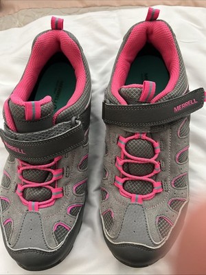 NEW MERRELL Chameleon GIRL 6.5 GRAY PINK WATErproof Hiking Shoes SNEAKER WOMEN 8