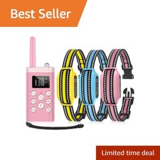 PetJoy Dog Bark Collar Pink 3 Pack