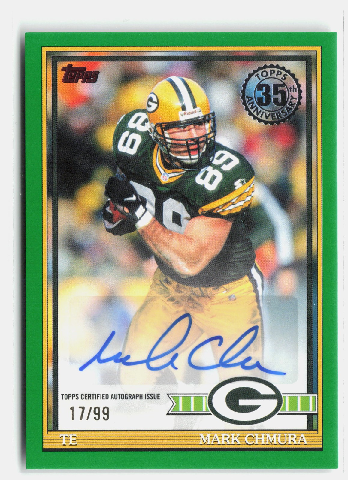 2026 Topps Flagship #91AC-MCH Mark Chmura 1991 Topps Football Autographs