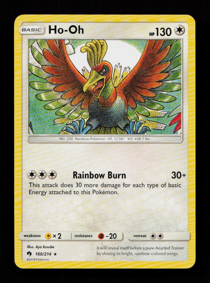 Ho-Oh 160/214 Rare Lost Thunder Pokemon Cards